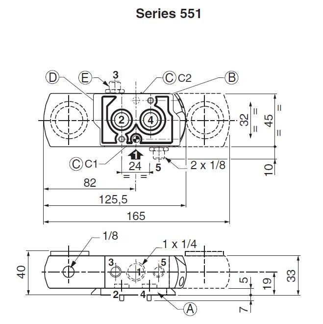 Мембранные клапаны высокой эффективности пневматические 551 серия EFG551 EF8551